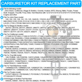 ALEVAK carburetor fitment on JD Z225 EZtrak demonstrating compatibility