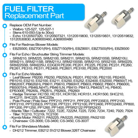 Set of 10 ALEVAK fuel filters for REDMAX EBZ7500RH and EBZ5150RH.