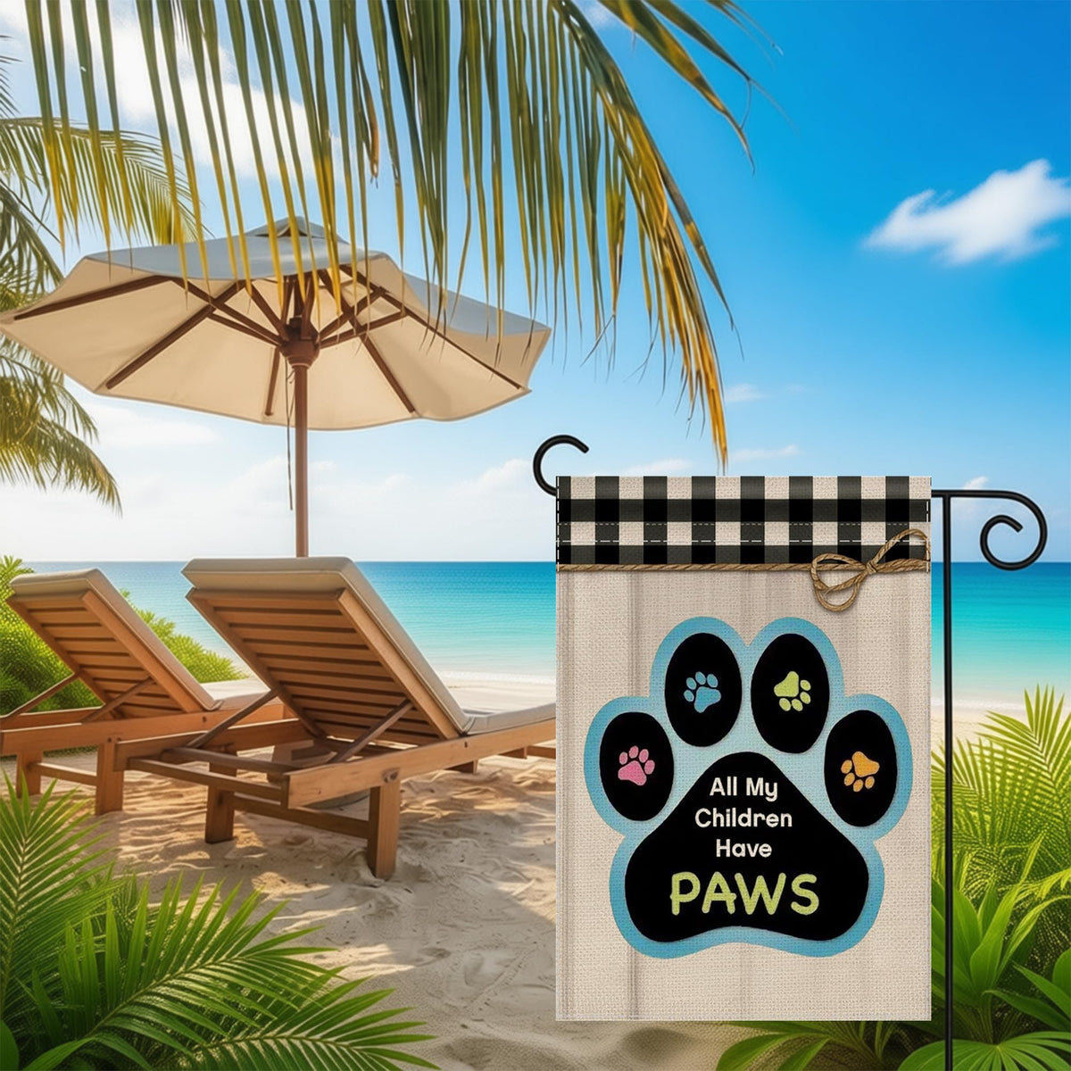 ALEXMACLIST sleeping cat flag enhances spring and summer outdoor decor