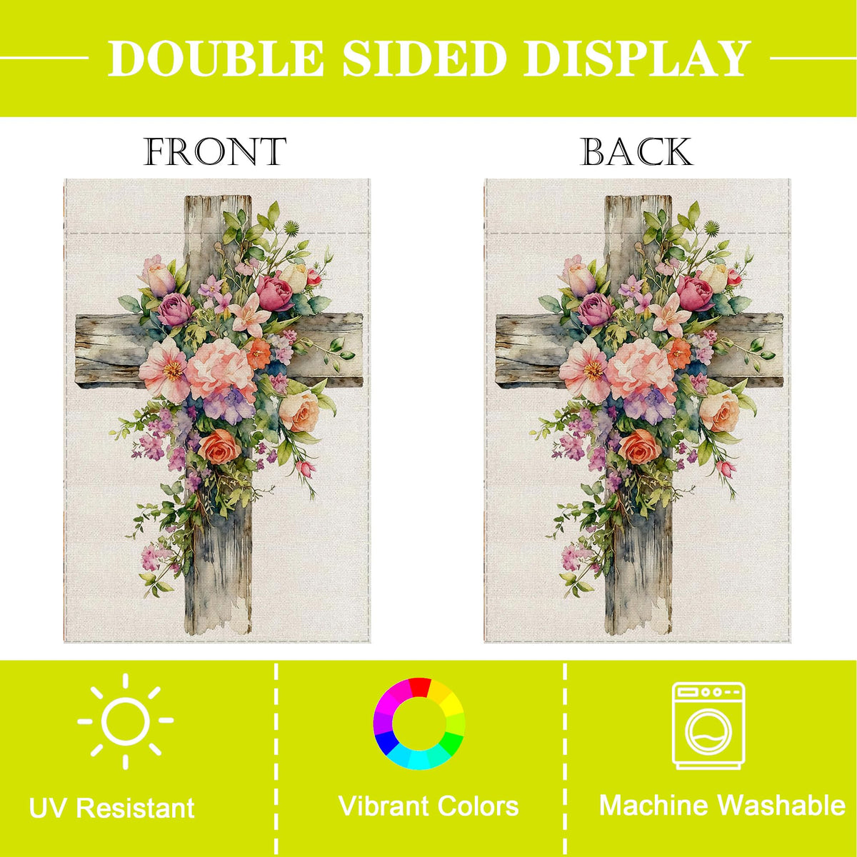 ALEXMACLIST versatile garden flag fits porch, patio, or entryways.