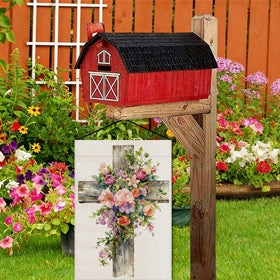 ALEXMACLIST weather-resistant fabric garden flag withstands rain and sun.