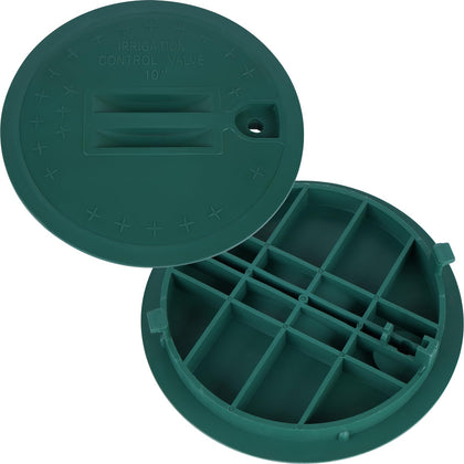Aleybloodes sprinkler valve box cover 10-inch round protects outdoor irrigation valve from sun and rain