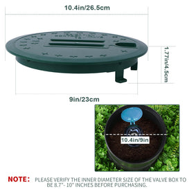 Aleybloodes sprinkler valve box cover with stepped locking and T-top design keeps debris out