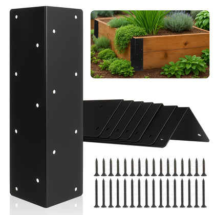 Alffun raised bed corner brackets for 12-24 inch beds provide sturdy support