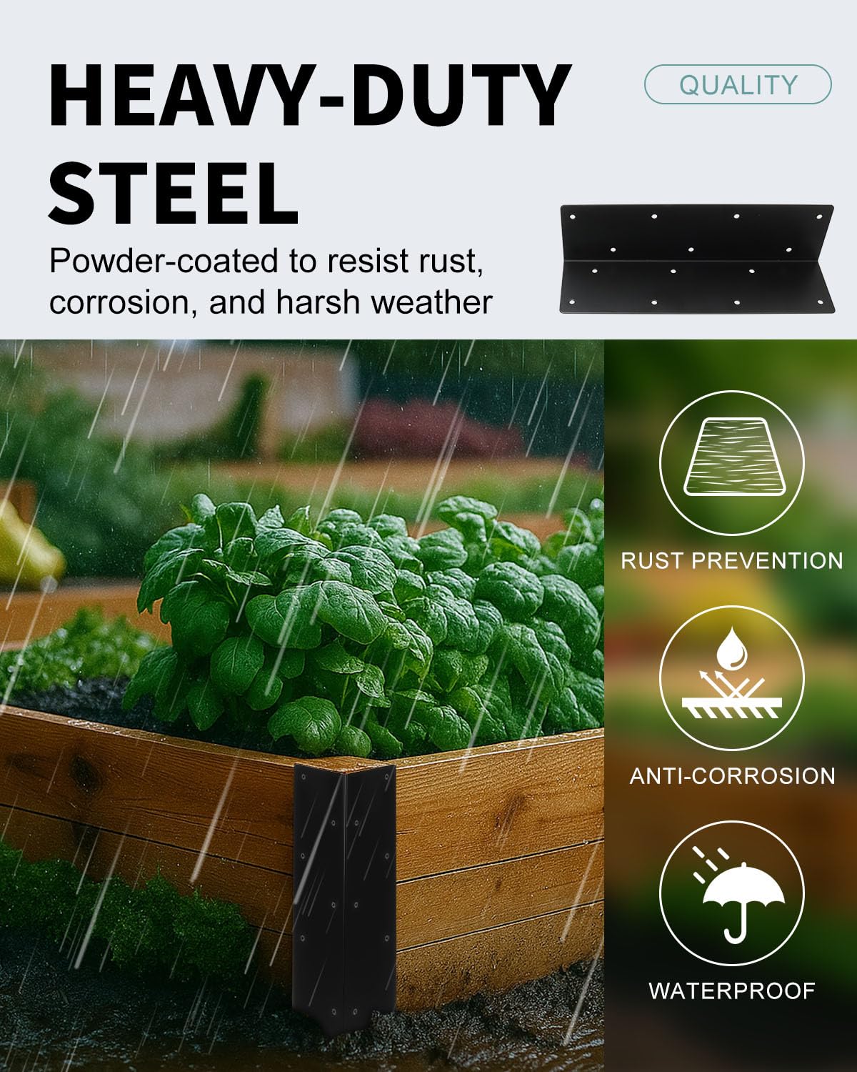 Alffun stackable design lets you build taller beds for more soil