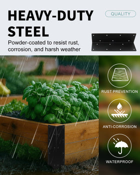 Alffun stackable design lets you build taller beds for more soil