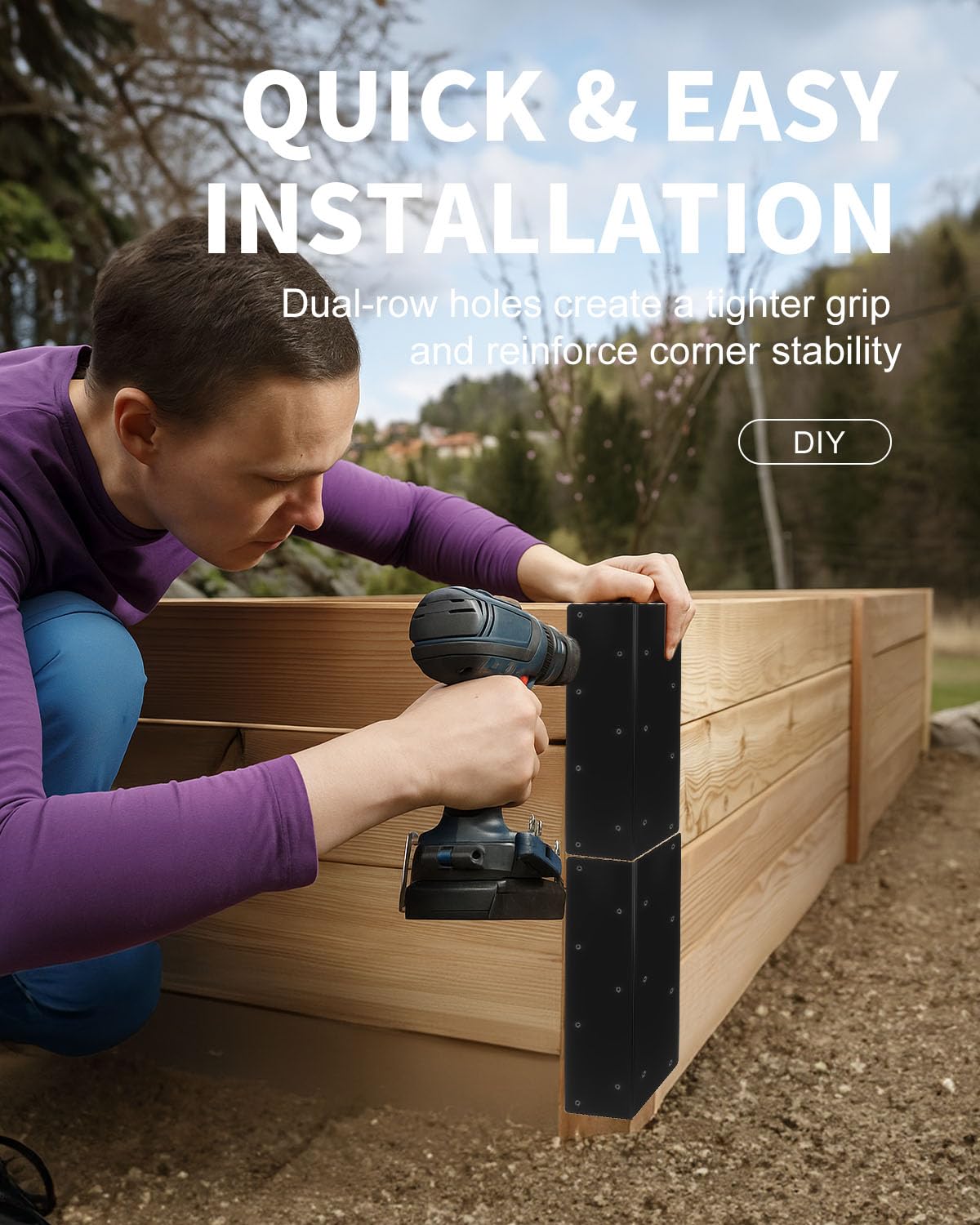 Alffun brackets suit garden beds, furniture frames, and DIY projects