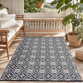 Alfolo 4x6 rug ideal for porch and backyard gatherings.