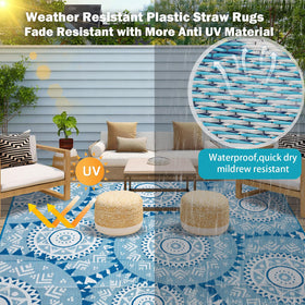 Alfolo patio rug easy-clean design for spills and dirt.