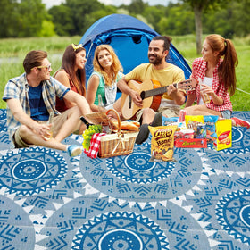 Alfolo RV camping outdoor rug folds compactly for travel