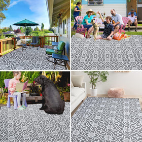 Alfolo waterproof deck rug with easy cleaning and quick drying