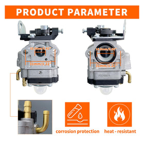 ALFUL Ruixing PR2322 carburetor with gasket close-up for airtight seal