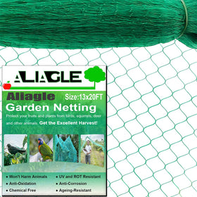 Aliagle bird netting 13x20ft overview protecting crops while allowing light and rain