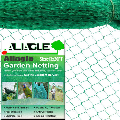 Aliagle bird netting 13x20ft overview protecting crops while allowing light and rain
