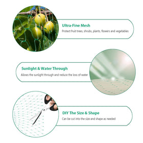 Aliagle bird netting over fruit trees deters birds and mammals, reducing crop loss