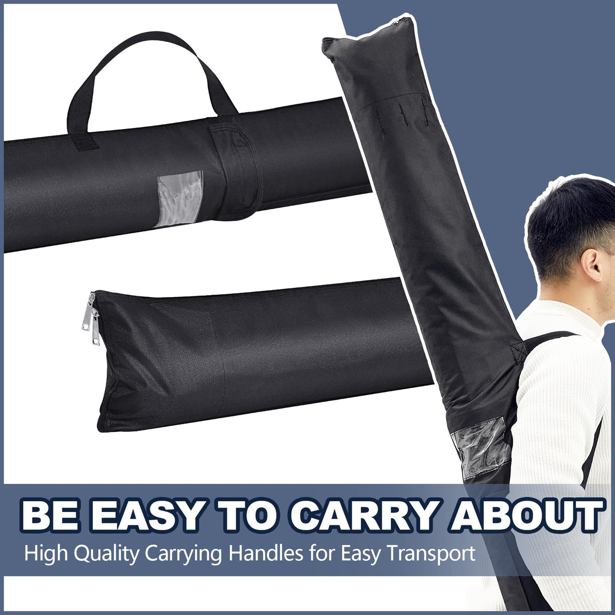 Aliceset inside elastic straps and pockets secure flags and accessories.