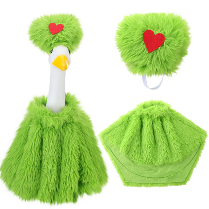 Aliceset Valentine goose headgear front view for festive garden decor