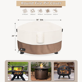 Alickwang 600D waterproof fabric shield for outdoor fire pits keeps dryness