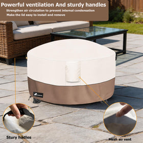 Alickwang adjustable hem cord and buckles keep the cover secure