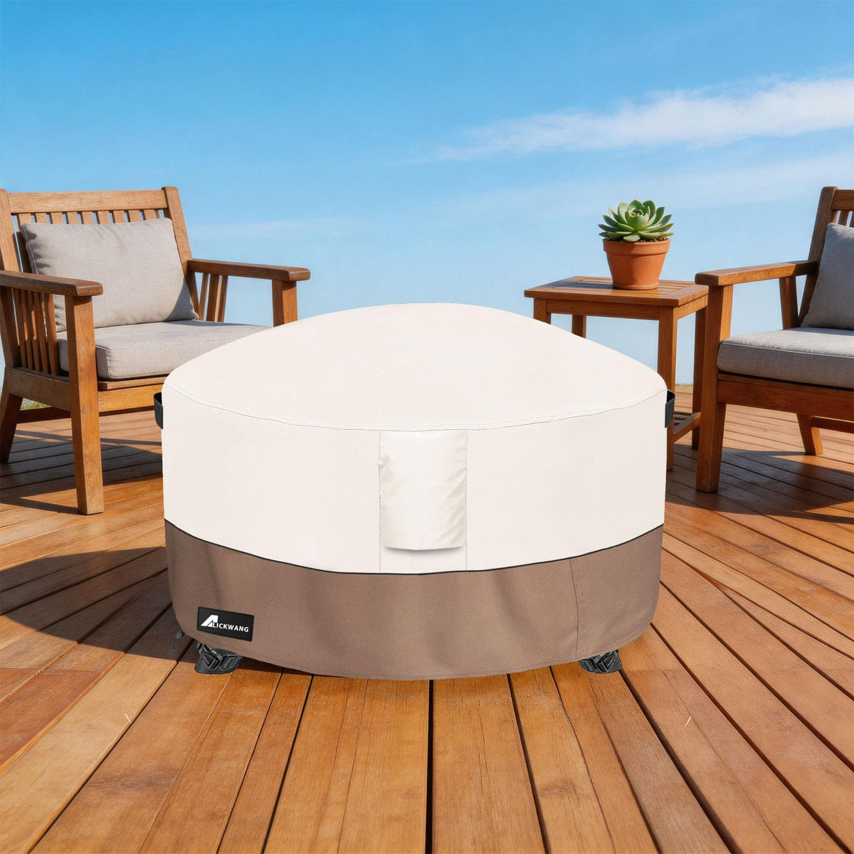 Alickwang durable outdoor cover keeps your fire pit clean and ready