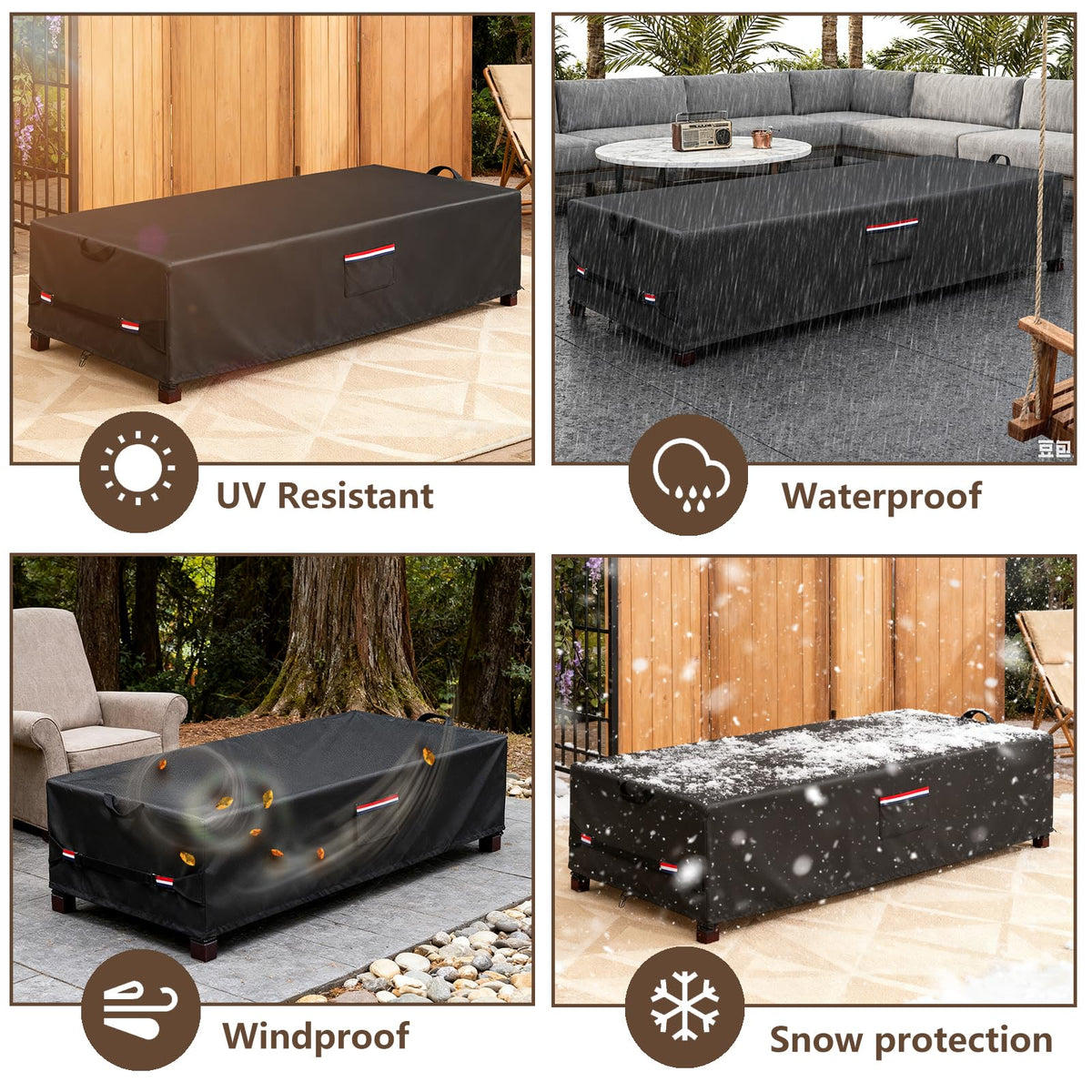 Alickwang full-coverage design keeps your fire pit clean and dry