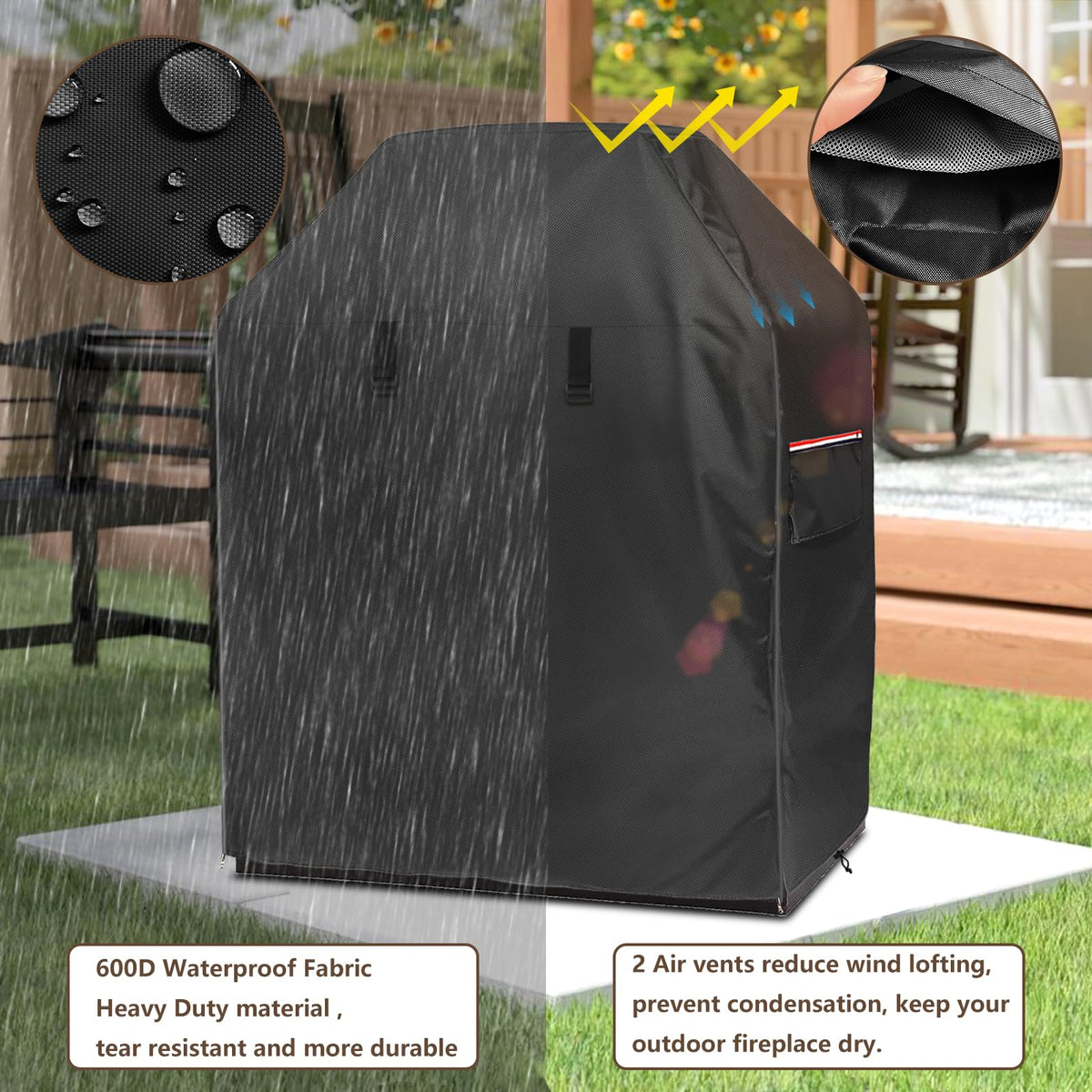 Alickwang vented sides facilitate airflow to deter condensation.