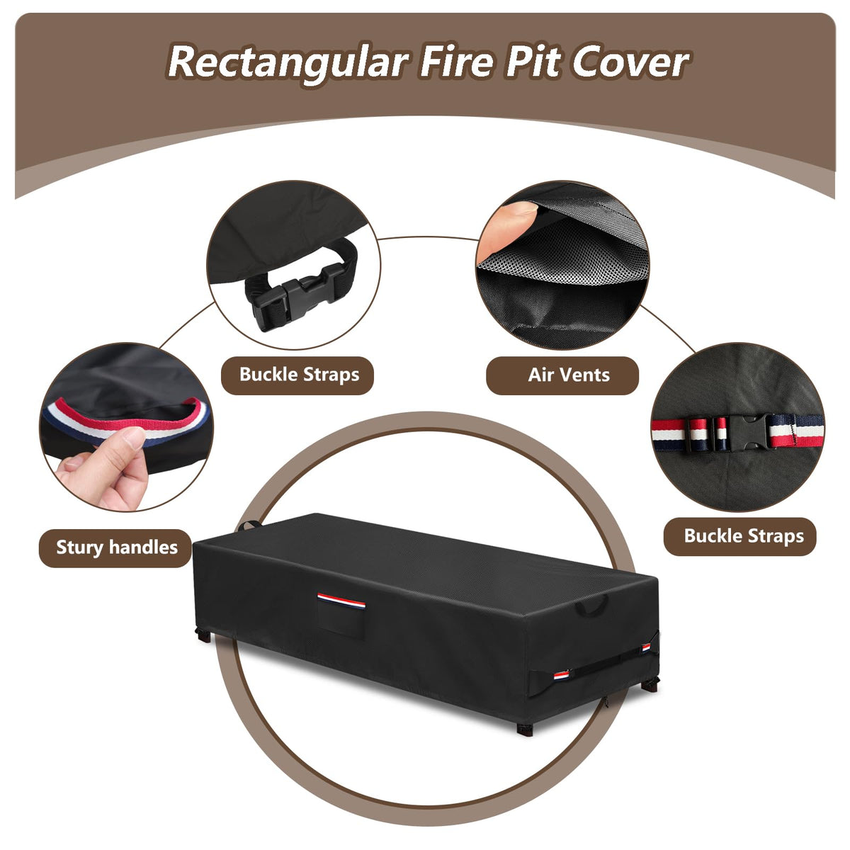 Alickwang waterproof PVC liner keeps moisture away from the fire pit
