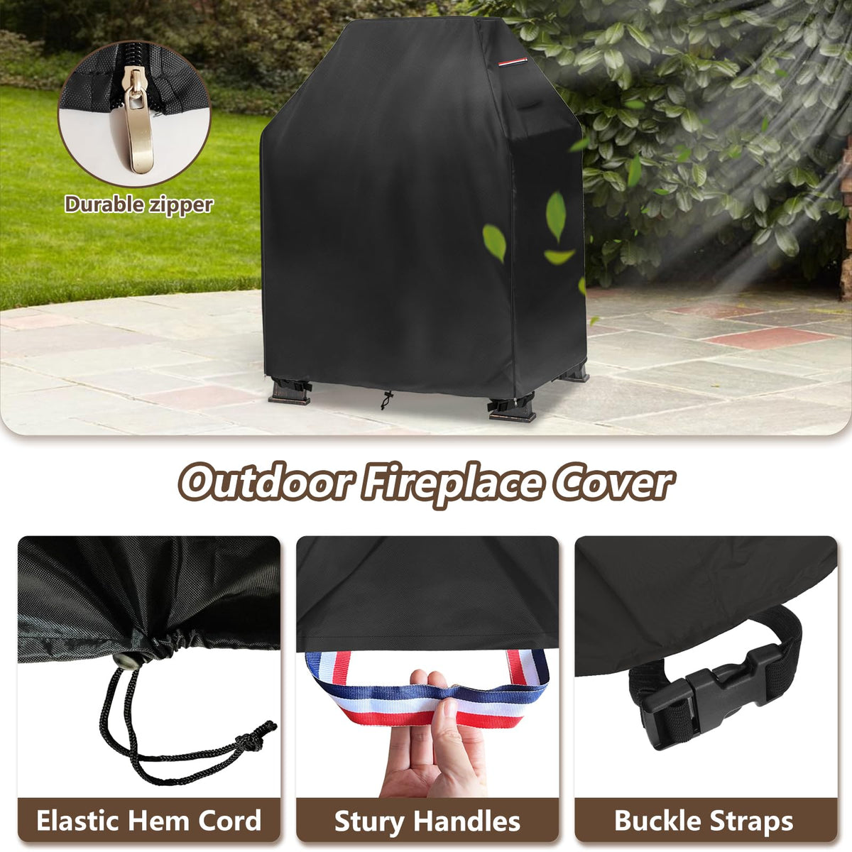Alickwang windproof design with drawstring and buckles keeps the cover secure