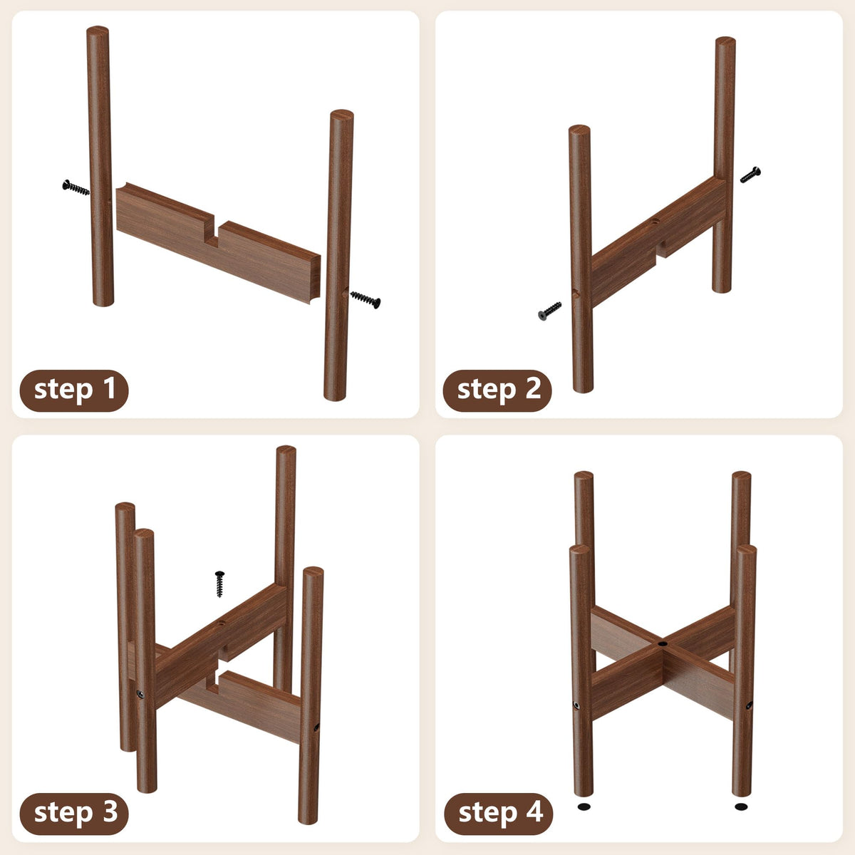 ALIGADO bamboo plant stand diameter 12inch suitable for medium pots