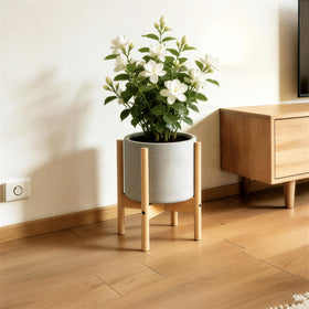 ALIGADO bamboo stand supports up to 120 lbs for heavy plants