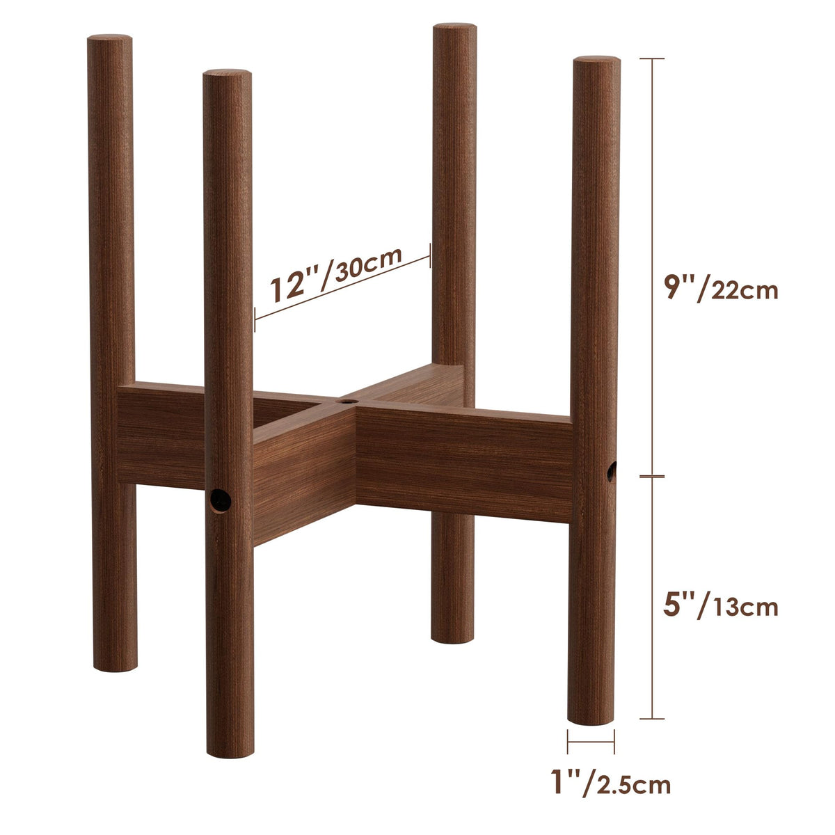 ALIGADO bamboo plant stand side view highlights stable base for indoor use