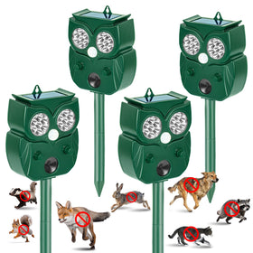 Alikguu Solar Ultrasonic Deterrent front view protects garden from wildlife
