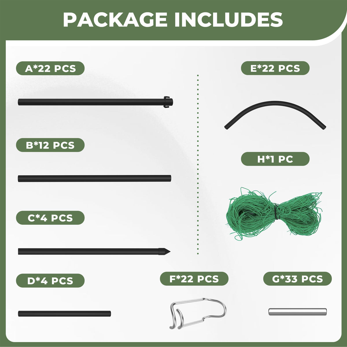 AlisisFores Garden Arch packaging shows quick-assembly for fast installation
