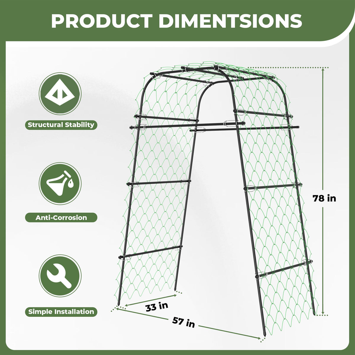 AlisisFores Garden Arch provides sturdy support for tomato plants