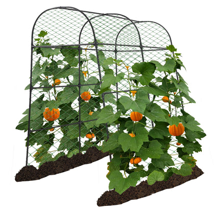AlisisFores Garden Arch Trellis 70x90 forms a spacious arch for climbing plants.