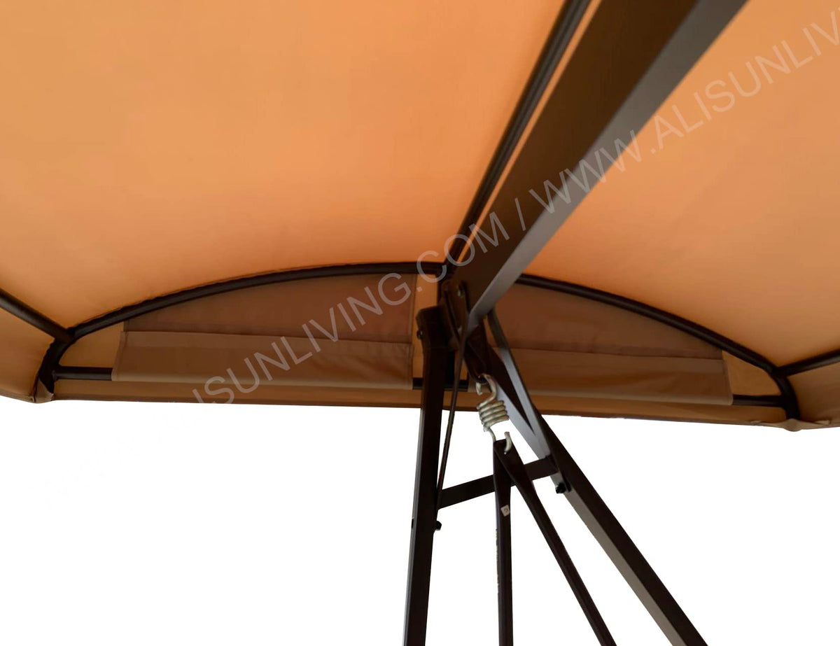ALISUN compatibility guide image for secure attachment to swing frames.