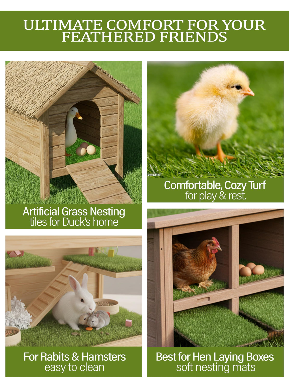 Alivani nesting pad dry drainage close-up highlighting quick-dry coop benefits
