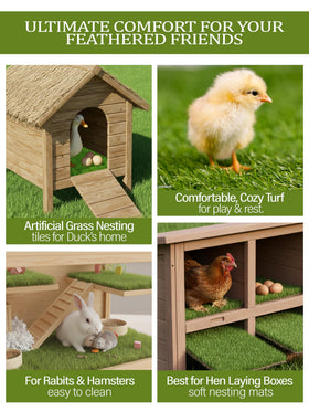 Alivani nesting pad dry drainage close-up highlighting quick-dry coop benefits