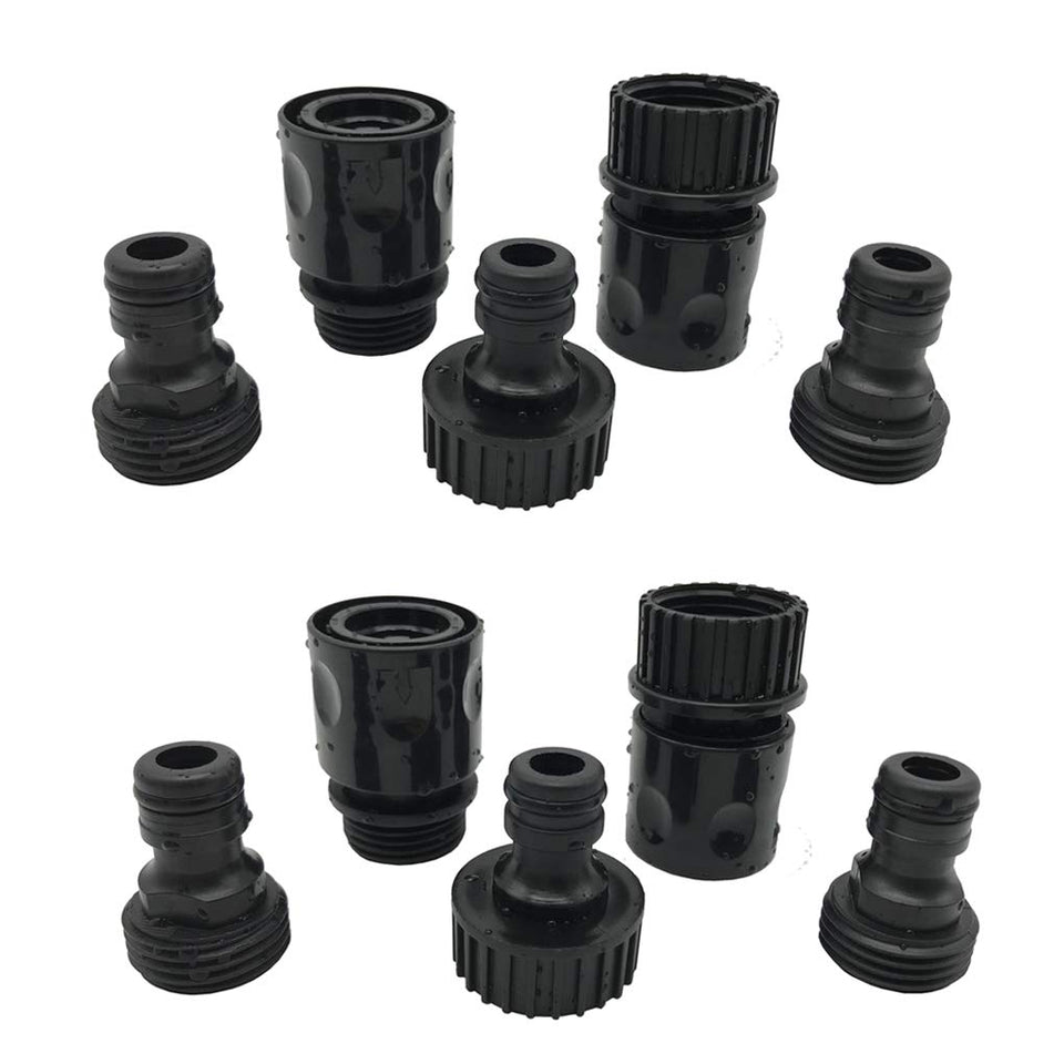 ALKARAMA quick-release garden hose connector set for easy connections.
