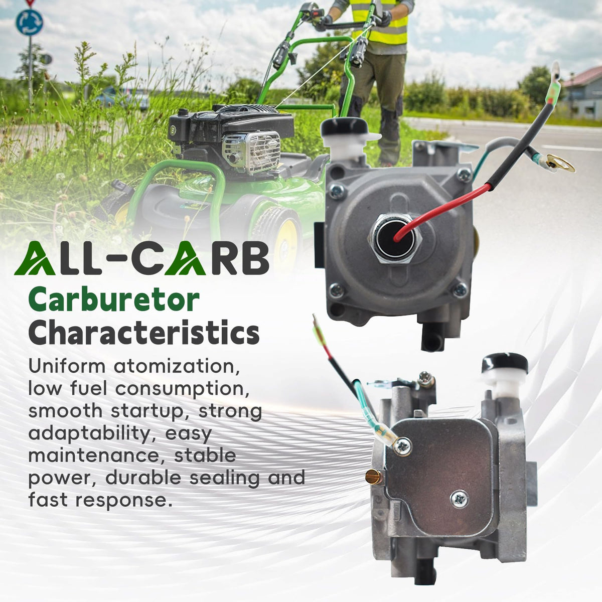 All-CARB carburetor kit packaging included for complete replacement set
