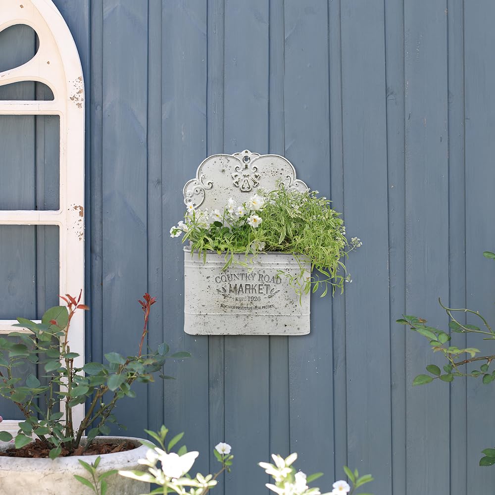 All Chic shabby chic wall planter garden display adds color and texture