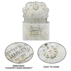 All Chic wall planter closeup shows rustic finish and vintage charm