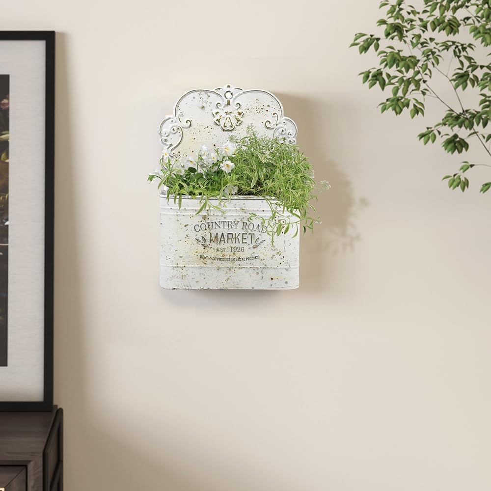 All Chic wall planter with faux flowers for easy styling