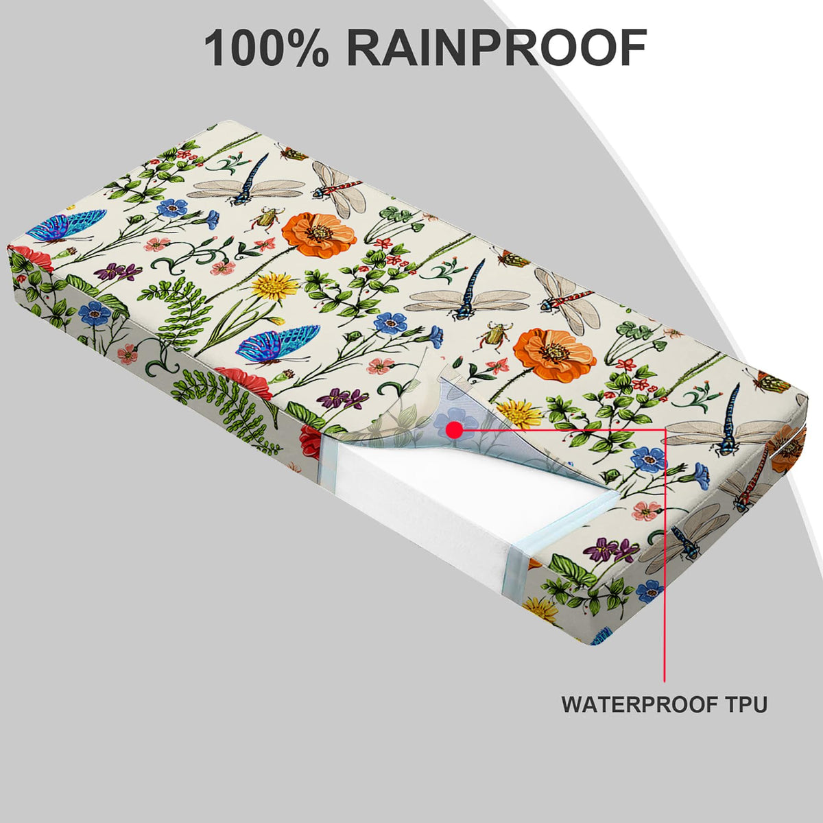 All Smiles bench cushion on a cozy porch scene illustrating versatile outdoor placement