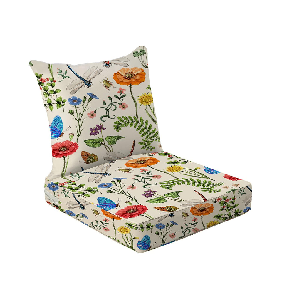 All Smiles outdoor chair cushion 24x24 deep seat for patio comfort.