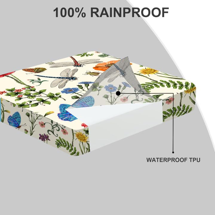All Smiles weatherproof cushion for deck chairs withstands outdoor use.