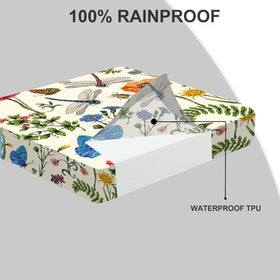 All Smiles weatherproof cushion for deck chairs withstands outdoor use.
