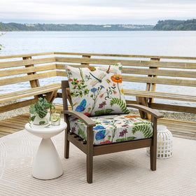 All Smiles UV waterproof cushion cover for patio furniture resilience.