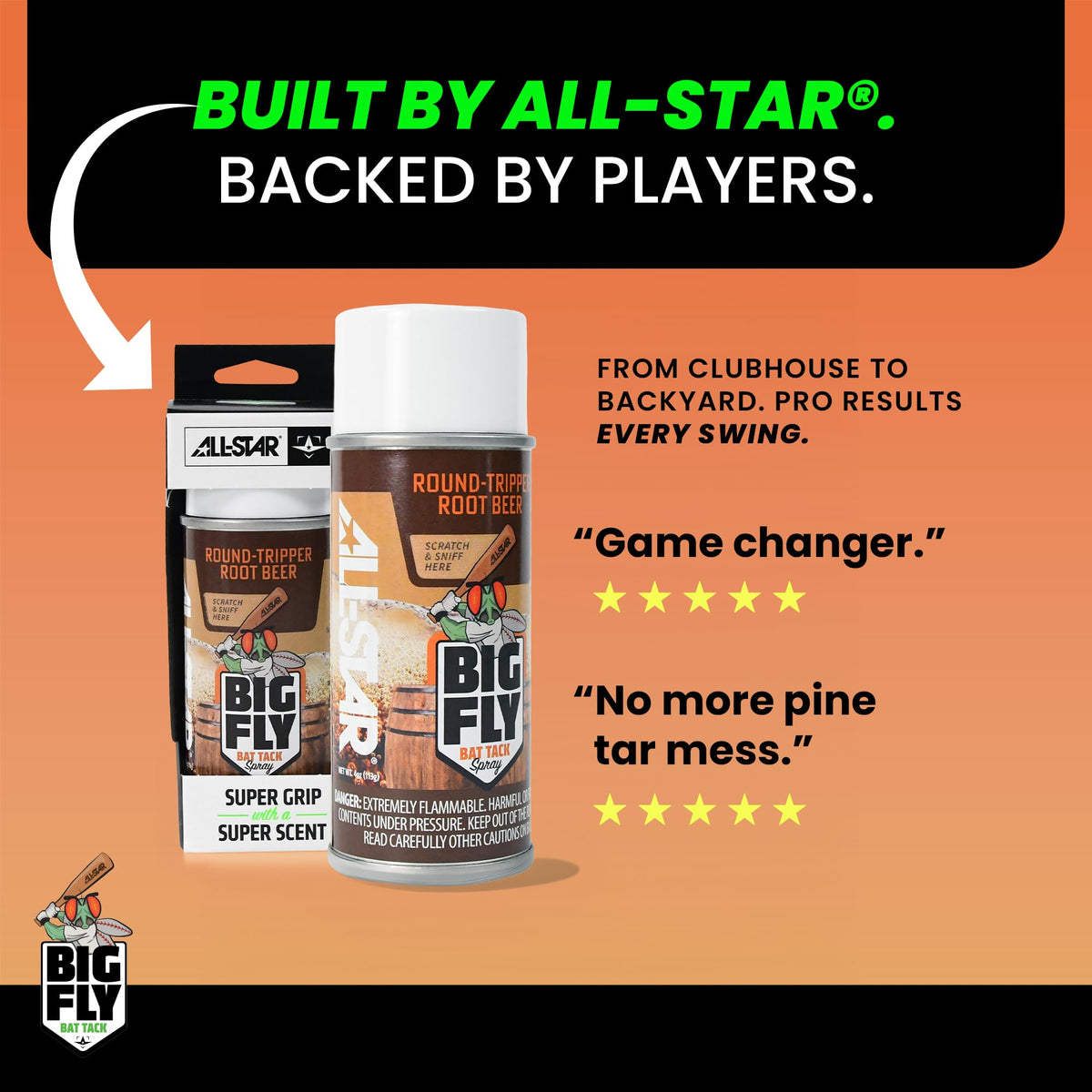 All-Star Big Fly in-use shows quick re-application between at-bats.