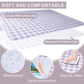ALLBFENG picnic mat weighs 2.3 lbs and is easy to carry